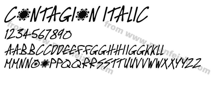 Contagion Italic字体预览