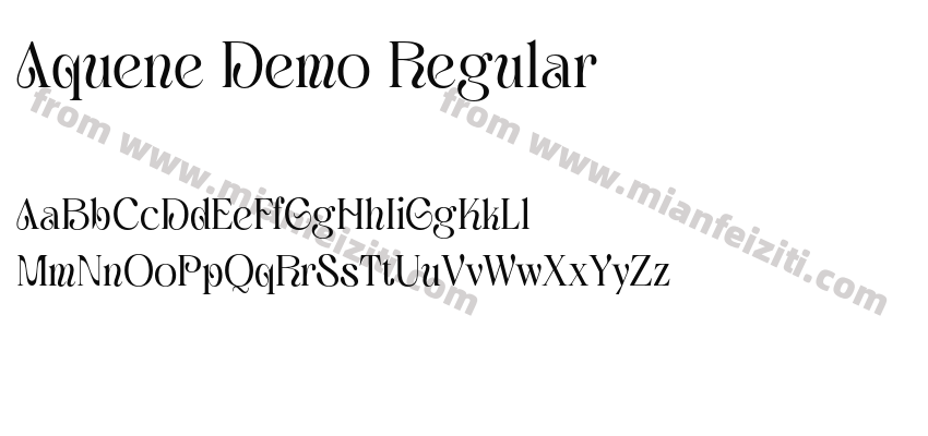 Aquene Demo Regular字体预览