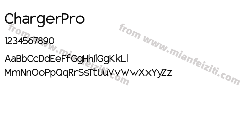 Charger Pro字体预览