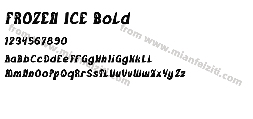 FROZEN ICE Bold字体预览
