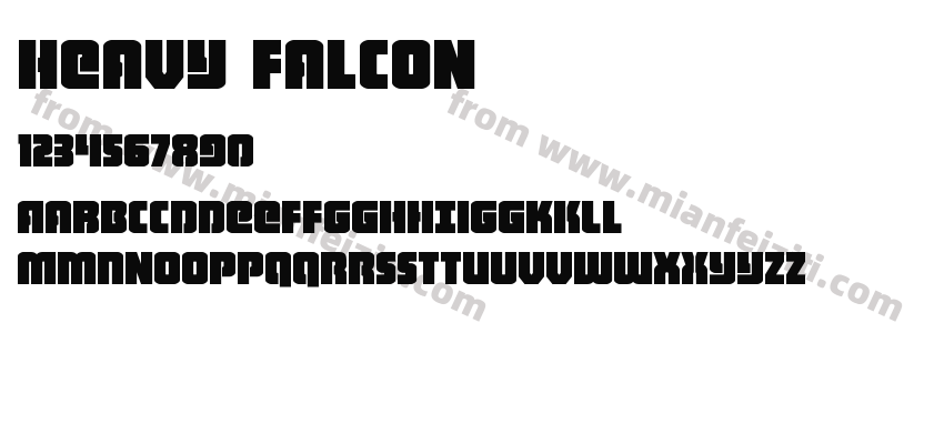 Heavy Falcon字体预览
