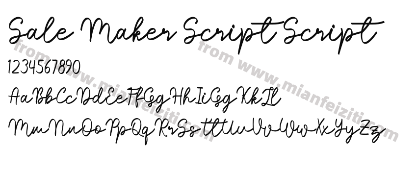 Sale Maker Script Script字体预览