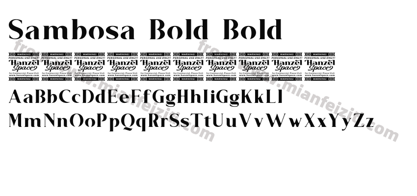 Sambosa Bold Bold字体预览