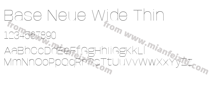 Base Neue Wide Thin字体预览