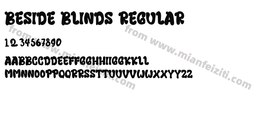 Beside Blinds Regular字体预览