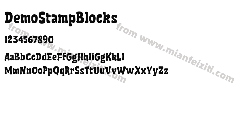 DemoStampBlocks字体预览