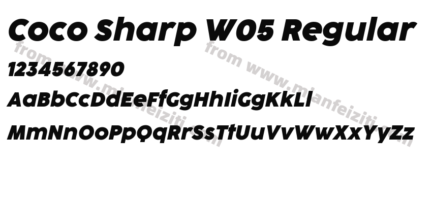 Coco Sharp W05 Regular字体预览