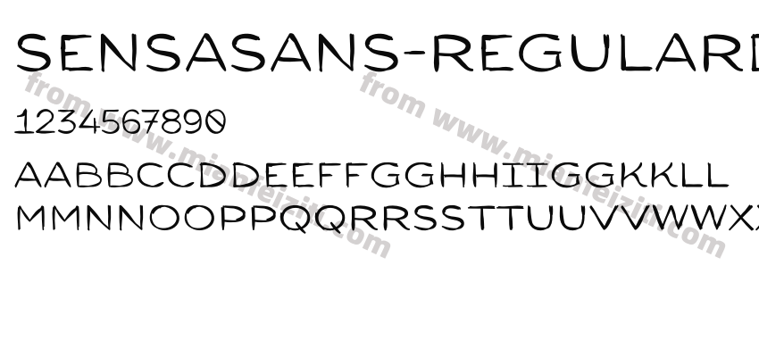 SensaSans-RegularDemo字体预览