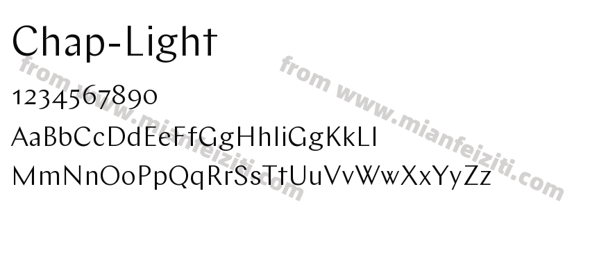 Chap-Light字体预览