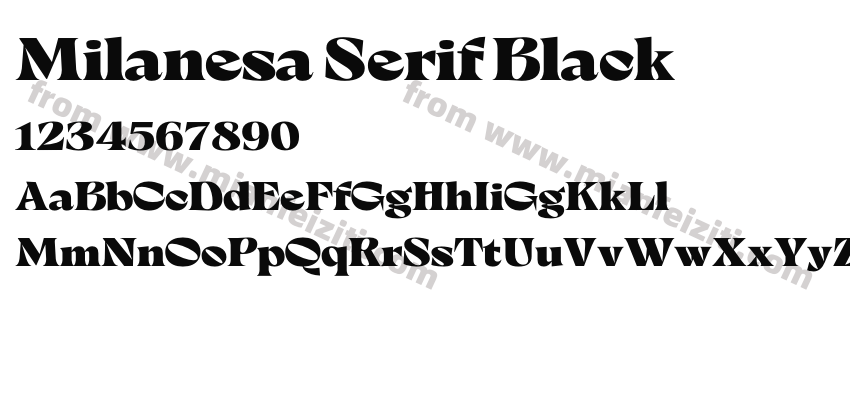 Milanesa Serif Black字体预览