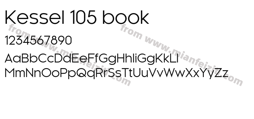 Kessel 105 book字体预览