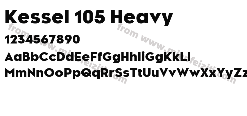 Kessel 105 Heavy字体预览