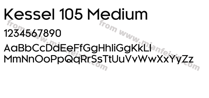 Kessel 105 Medium字体预览