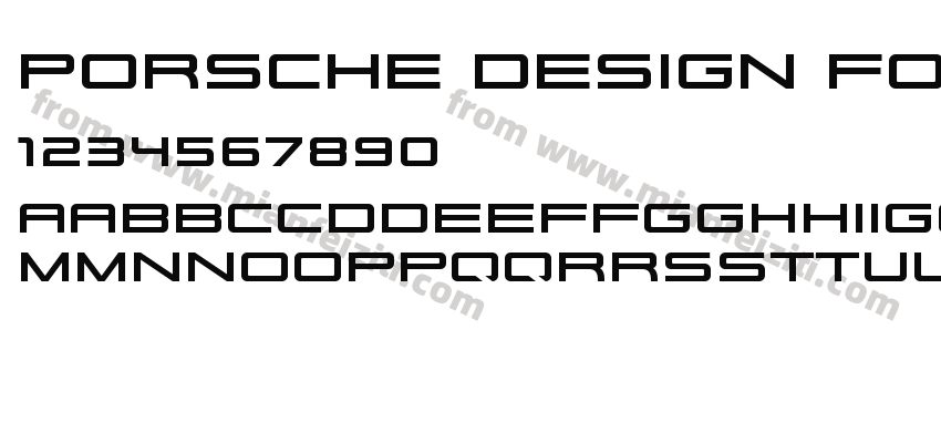 Porsche Design Font Regular字体预览