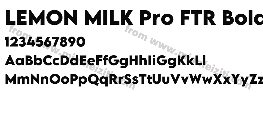 LEMON MILK Pro FTR Bold字体预览