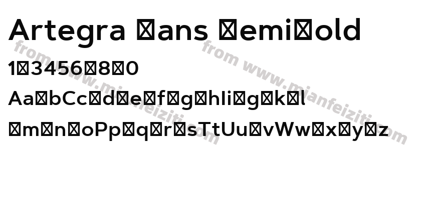Artegra Sans SemiBold字体预览