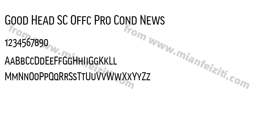 Good Head SC Offc Pro Cond News字体预览