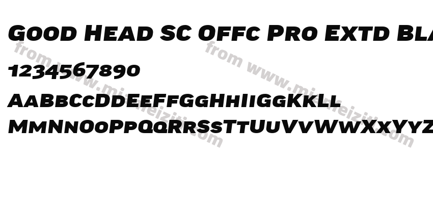 Good Head SC Offc Pro Extd Black Italic字体预览