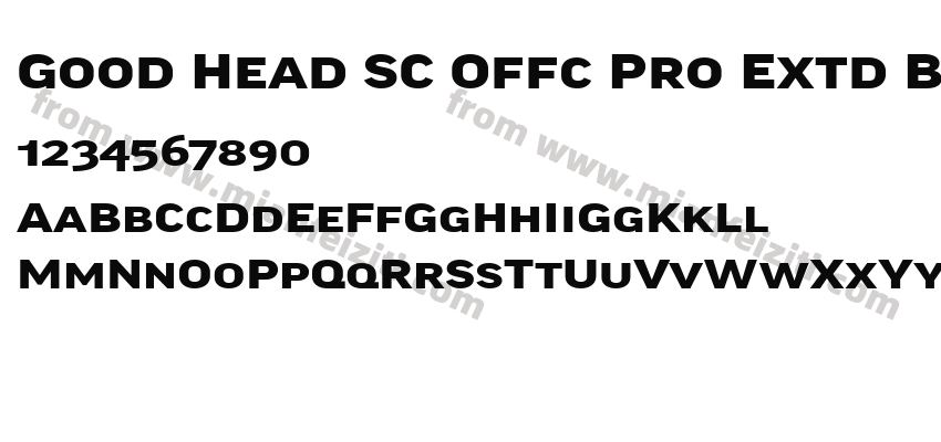 Good Head SC Offc Pro Extd Bold字体预览