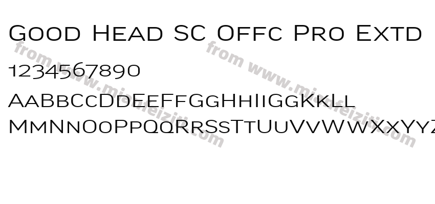 Good Head SC Offc Pro Extd Light字体预览
