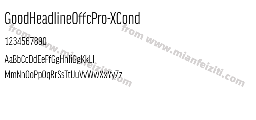 GoodHeadlineOffcPro-XCond字体预览