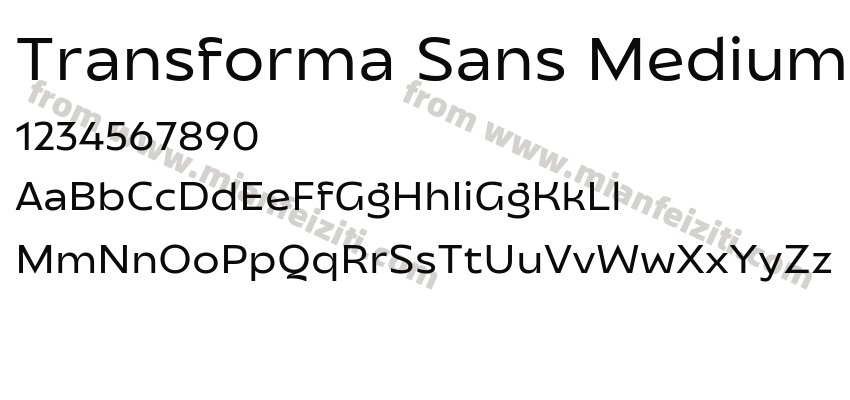 Transforma Sans Medium字体预览