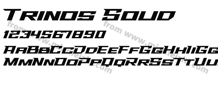Trinos Solid字体预览