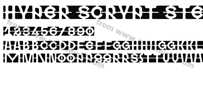 Hyper Scrypt Stencil字体预览