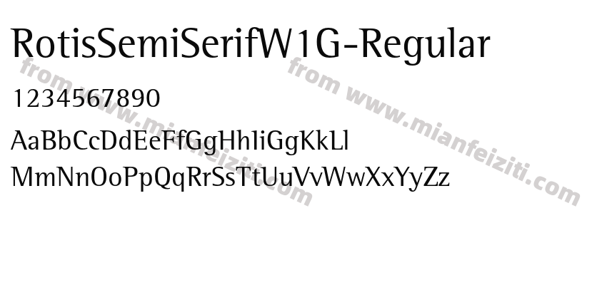 RotisSemiSerifW1G-Regular字体预览