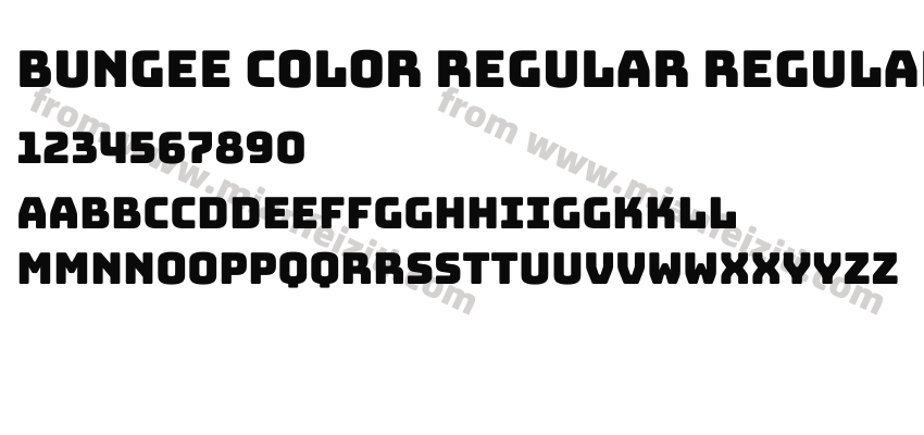 Bungee Color Regular Regular字体预览