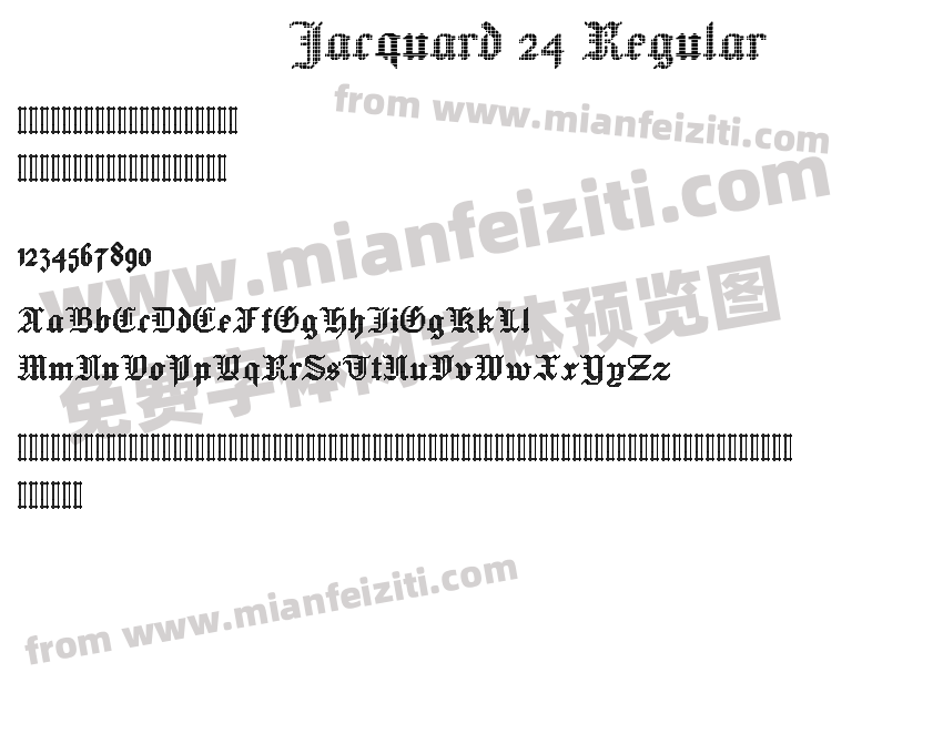 Jacquard 24 Regular字体预览