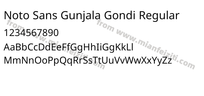 Noto Sans Gunjala Gondi Regular预览图2