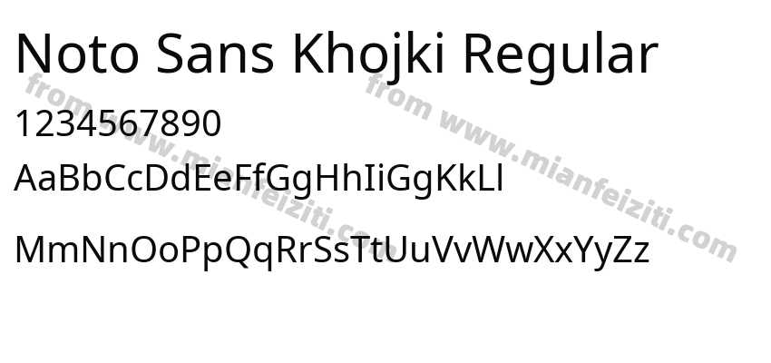 Noto Sans Khojki Regular预览图2