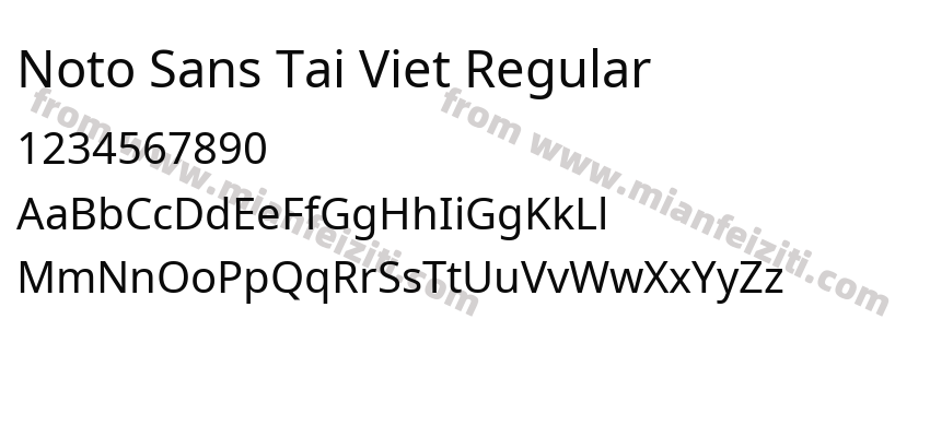 Noto Sans Tai Viet Regular字体预览