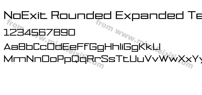 NoExit Rounded Expanded Test Regular字体预览