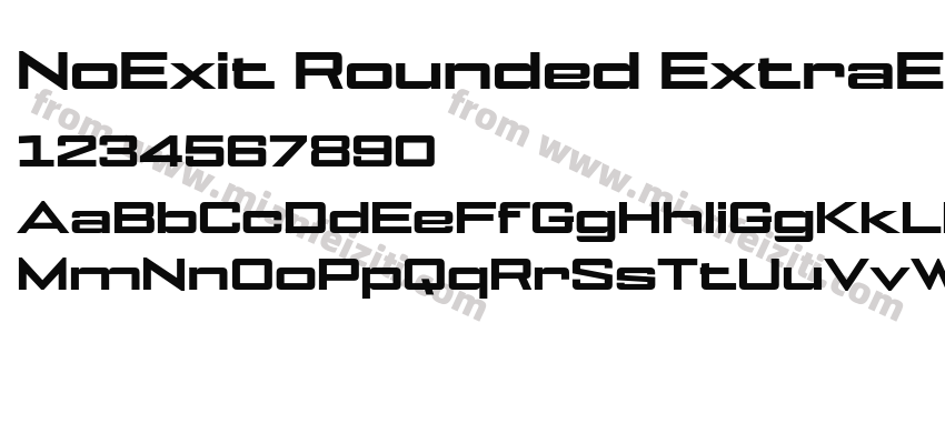 NoExit Rounded ExtraExpanded Test Black字体预览