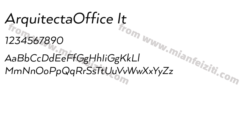 ArquitectaOffice It字体预览