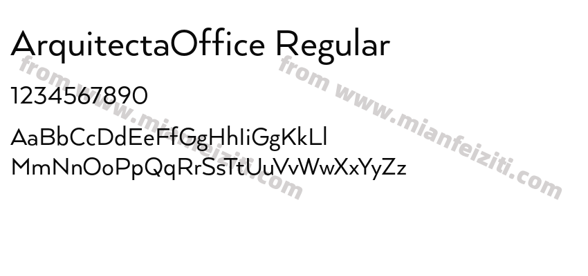 ArquitectaOffice Regular字体预览