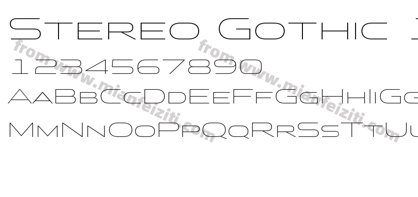 Stereo Gothic 150字体预览