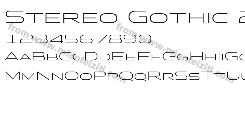 Stereo Gothic 250字体预览