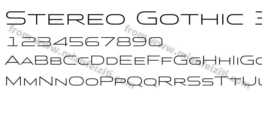 Stereo Gothic 300字体预览