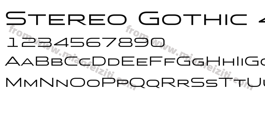 Stereo Gothic 450字体预览
