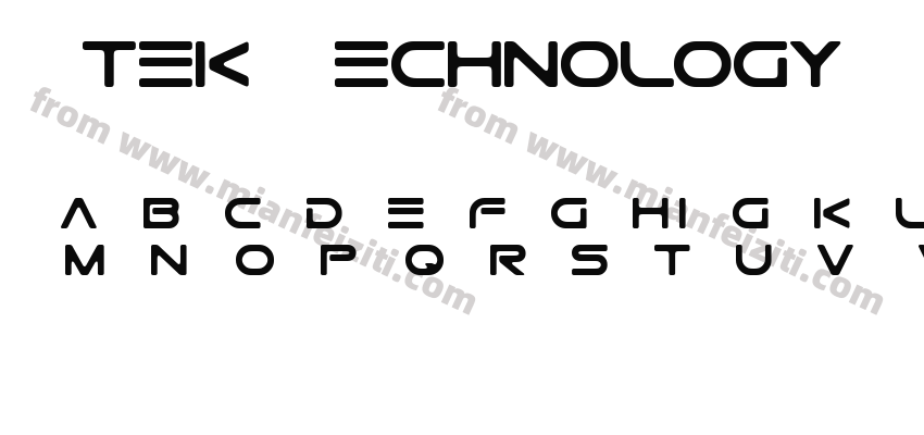 Gtek Technology字体预览