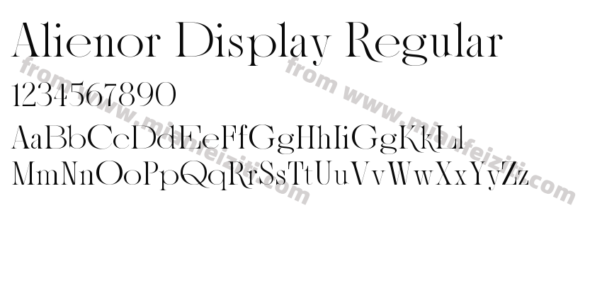 Alienor Display Regular字体预览