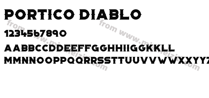 Portico Diablo字体预览