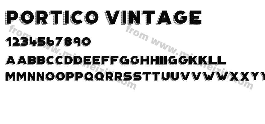 Portico Vintage字体预览