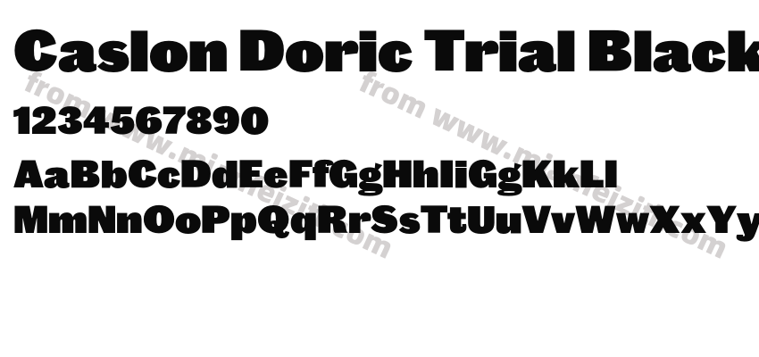 Caslon Doric Trial Black字体预览