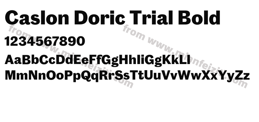 Caslon Doric Trial Bold字体预览