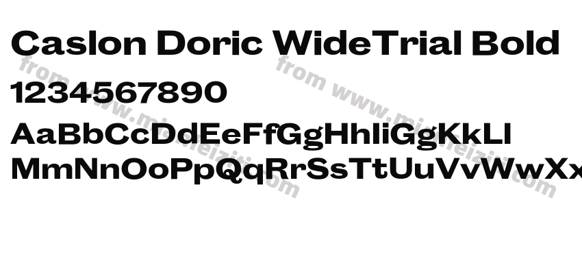 Caslon Doric WideTrial Bold字体预览