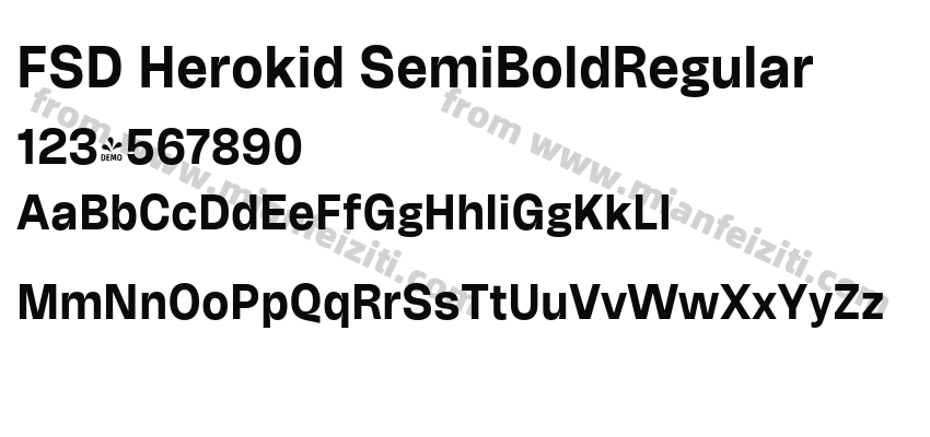 FSD Herokid SemiBoldRegular字体预览